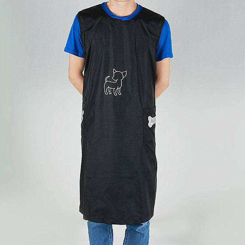 Waterproof Sleeveless Pet Grooming Apron Lovely Pet Shop Workwear Smock M