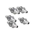 2 Pack 10MM/0.4Inch Chrome Aluminium Fuel Non-return One Way Check Valve Oil