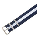 20mm Blue & White Army Nylon Sport Watch Band Straps For Men Women