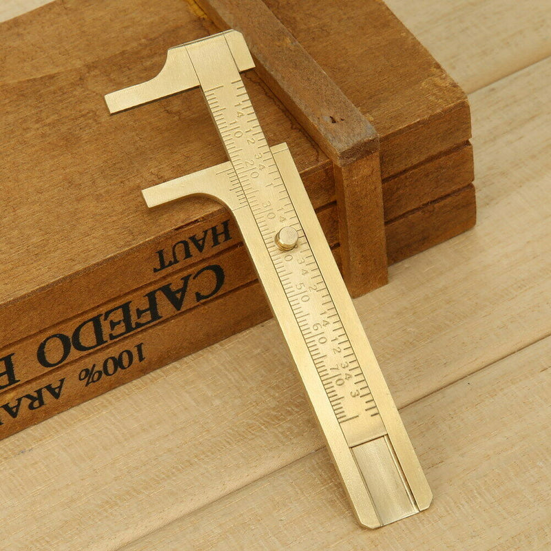 Measurement Tool Pocket 80mm Mini Brass Sliding Gauge Vernier Calip A