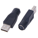 2x PS/2 Male to USB Female Port Adapter Converter for x Keyboard Mouse Mice OZ