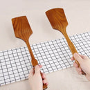 Wooden Utensils Kitchen Cooking Long Handle Spoon Spatula Non-Stick Eco-Fri