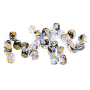 Pack of 60 Double Colored D6 Dices Acrylic with Iron Box for Party Casino Board