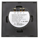 Light Switch 2-Way Touch Screen Wall Switch Single Black Switch