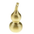 Brass Gourd Pendant Good Luck HuLu w/ Braided Rope For Car Decor Necklace Making