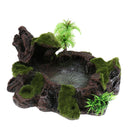 1xPlant Moss Decor Reptile Feeding Bowl Tortoise Gecko Bearded Dragon Water Dish