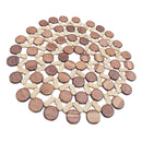 Hollow Bamboo Trivets Wood Trivets for Table  for Kitchen Dia 22cm