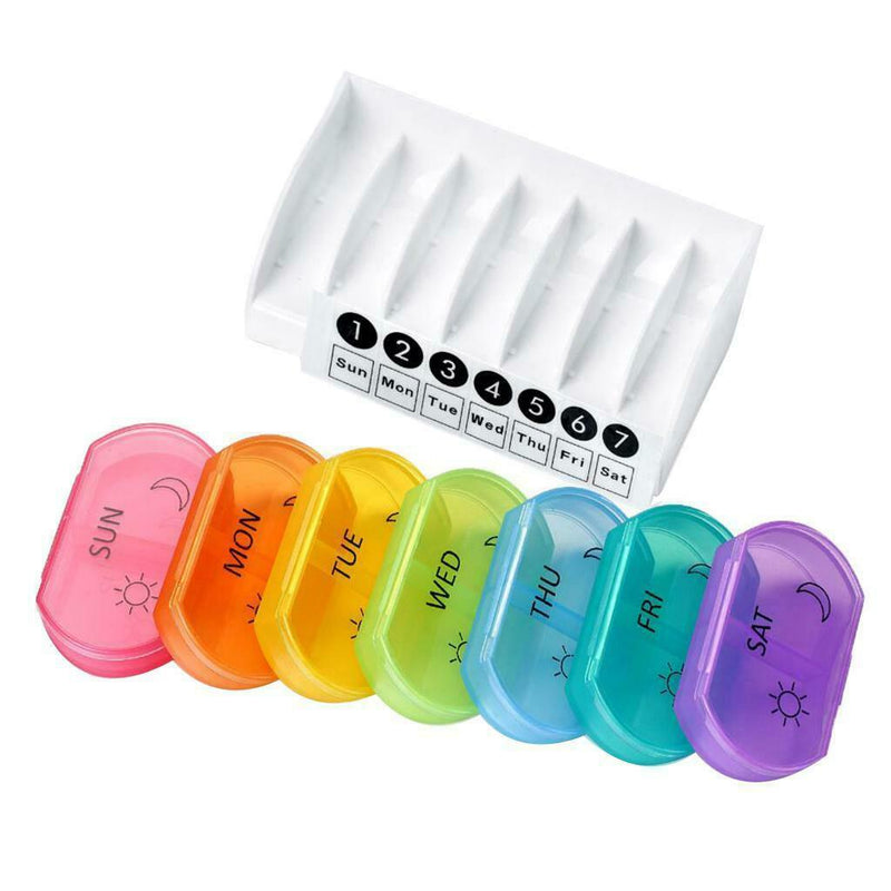 7Day Pills Box Medicine Tablet Dispenser Organizer Weekly Storage Case