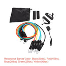 11pcs Non Slip Home Gym Resistance Band Set With Carry Bag Fitness Equipment