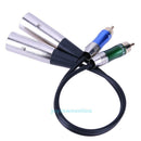 3pin 2 XLR Male to 2 RCA Male Cable Audio Adapter Cable Metal Connector