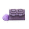Women Mini Messenger Bags Alligator PU Retro Chain Shoulder Purse (Purple)