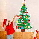 Kids Felt Christmas Tree with Ornaments Xmas Gift DIY Door Wall Hanging Dec