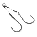 4x Jigging Assist Fishing Hooks High-carbon Steel Barbed Hooks w/ Solid Ring