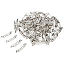 60pcs DIY Brooch Findings Pin Back Base Settings For Badge Corsage