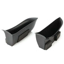 3X(Black Front Row Door Side Storage Box Handle Armrest Phone Container Fit