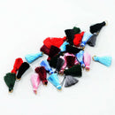 60Pcs Mini Artificial silk Tassel Metal ring DIY Jewelry Accessories Tassels