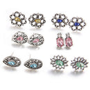 6Pairs/Set Women Rhinestone Crystal Earrings Drop Jewelry EarStudEarrings Boho3C