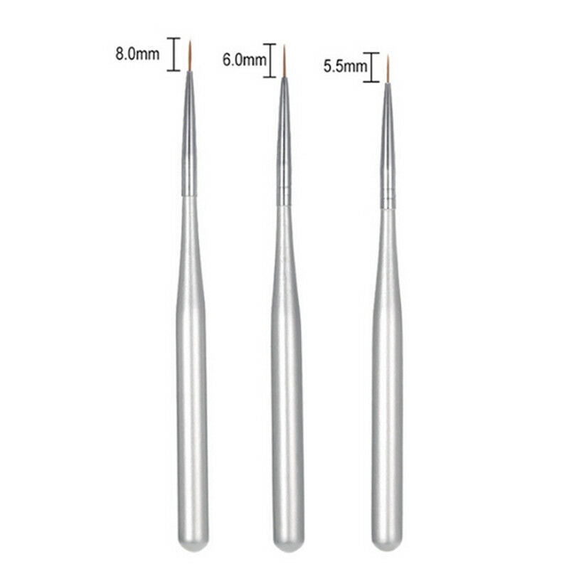 3x uv gel liner brush set painting acrylic pen gourd handle nail art tools  z Gw