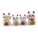 4X Cartoon Lucky Cats Micro Landscape Garden Decorations Miniatures Ornaments FT