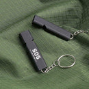 Outdoors Portable Keychain Whistle Double Pipe Emergency Survival Whistle A