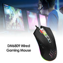 DM6809 Lightweight Computer Laptop 3200dpi Mice Wired RGB Office Gaming Mouse
