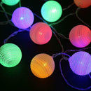 10 LED 2.5m Rattan Ball String Fairy Light Battery Xmas Decor(Colorful)