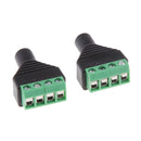 2Pack 3.5mm (1/8'') Stereo TRRS Female Jack to AV 4-Screw Terminal Block Balun