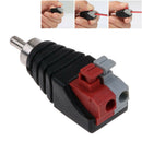 1 pcs Speaker Wire A/V Cable to Audio Male RCA Connector Adapter Jack Press Plug