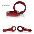 1 Pair Rubber Bicycle Handlebar Grips with Aluminum Bar Ends (Rose Red)
