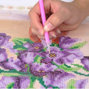 DIY Diamond Pink Wolfs Painting Cross Stitch Needlework Crafts Decoration