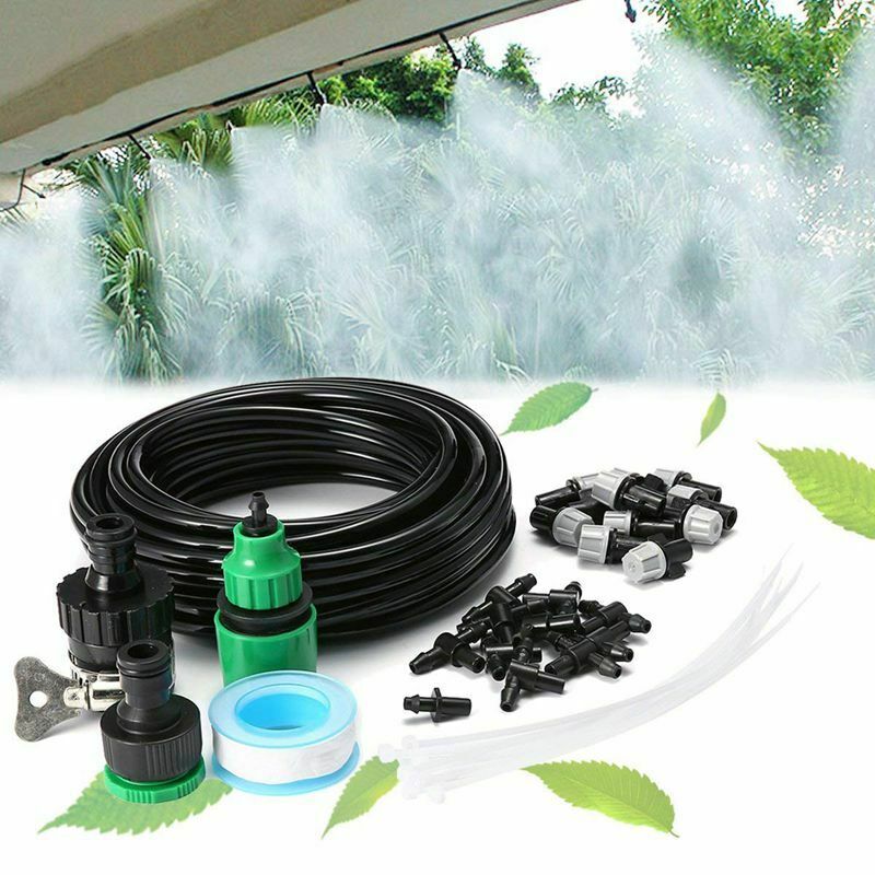 Micro-Flow Drip Watering Irrigation Adjustable Misting Kits System Self Pla