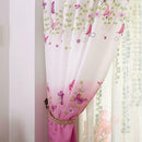 2x1m Sitting Room Balcony Cafe Butterfly Printed Gauze Shade Cloth Curtain