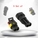 10Kits 2 Pin Way Sealed Waterproof Electrical Wire Connector Plug Car Au LUD