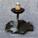 Chinese Bronze Frog Lotus Leaf Animal Incense Burner Incense Stick Censer
