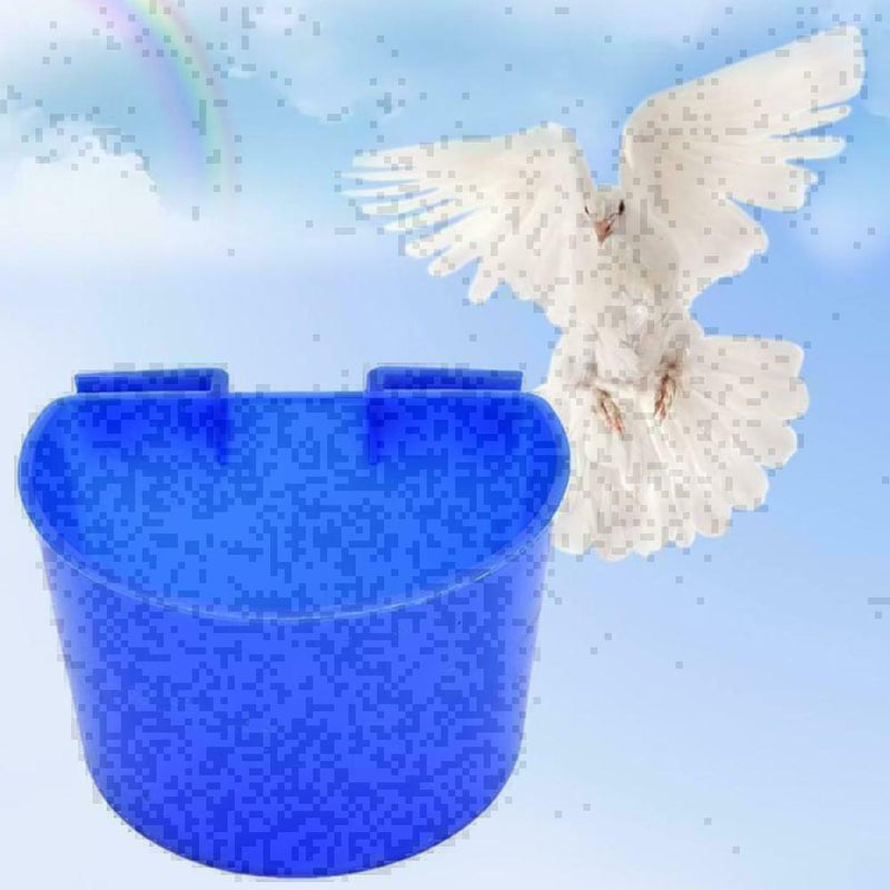 1 pcs Cup Hanging Water Feed Cage Cups Poultry Rabbit Chicken Blue X6J4 J7B F3I7