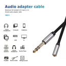 3.5mm Female to 6.35mm Male Cable TRS 1/8 Jack to 1/4 Plug Adapter (1.5m)