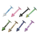 8Pcs/Lot Multicolor Stainless Steel 16G Lip Chin Labret Bar Ring Stud Spike