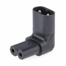 2.5A IEC320-C8 to C7 90 Degree Up Angle Angled Power Adapter Converter 110-