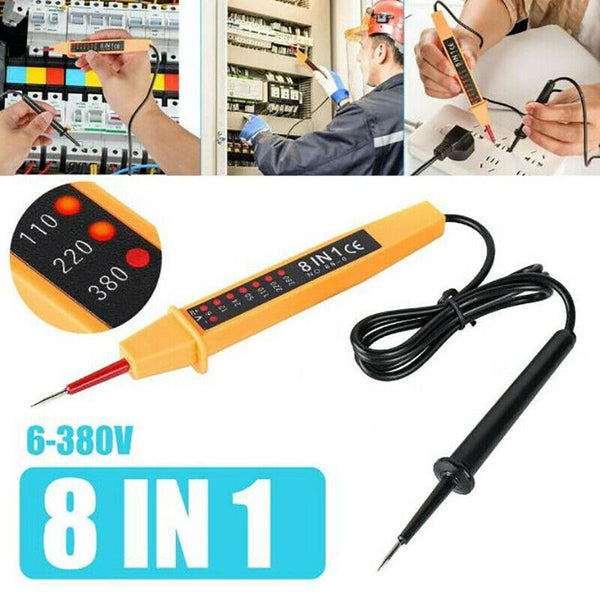 8 IN 1 6V-380V Voltage Tester Pen AC DC Volt Alert Power Detector SensorS Ew