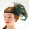 Peacock Feather Headpiece Women Hair Accessory for Wedding Fancy Dress Party