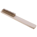 Copper Wire Brass Bristle Wood Handle Wire Scratchs Brush 208mm Metal CleaFB~