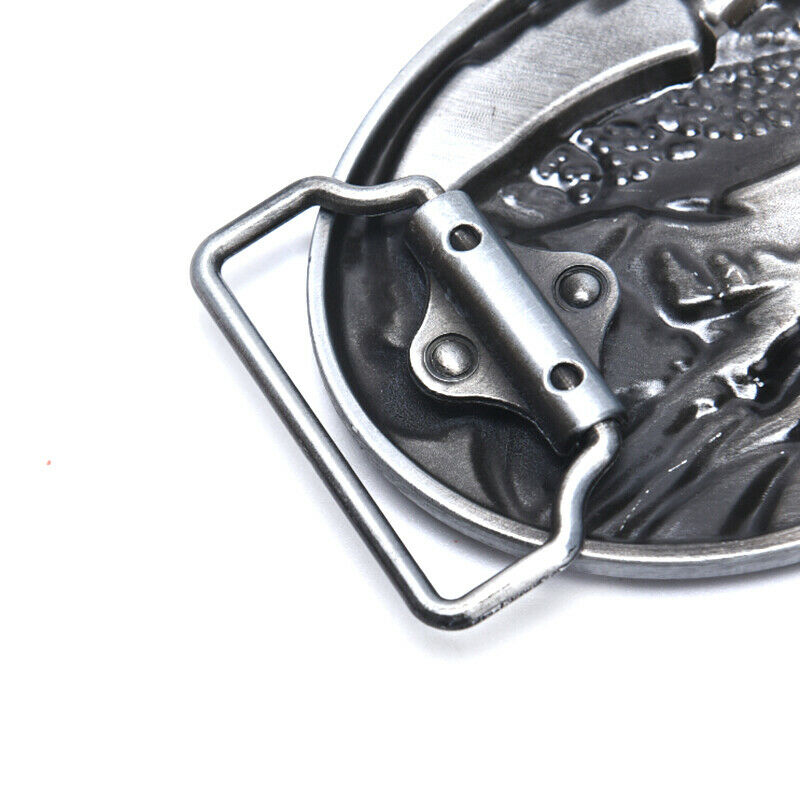 Western Cowboy Fish Belt Buckle For Mens Jeans Accessories Metal Belt Buc TwJ Hn