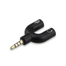 3.5mm Stereo Splitter Audio to Mic & Headset Jack Plug Adapter For Cell E8R4