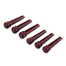 6 Pieces Rosewood Acoustic Folk Guitar Bridge Pins for String Instrument