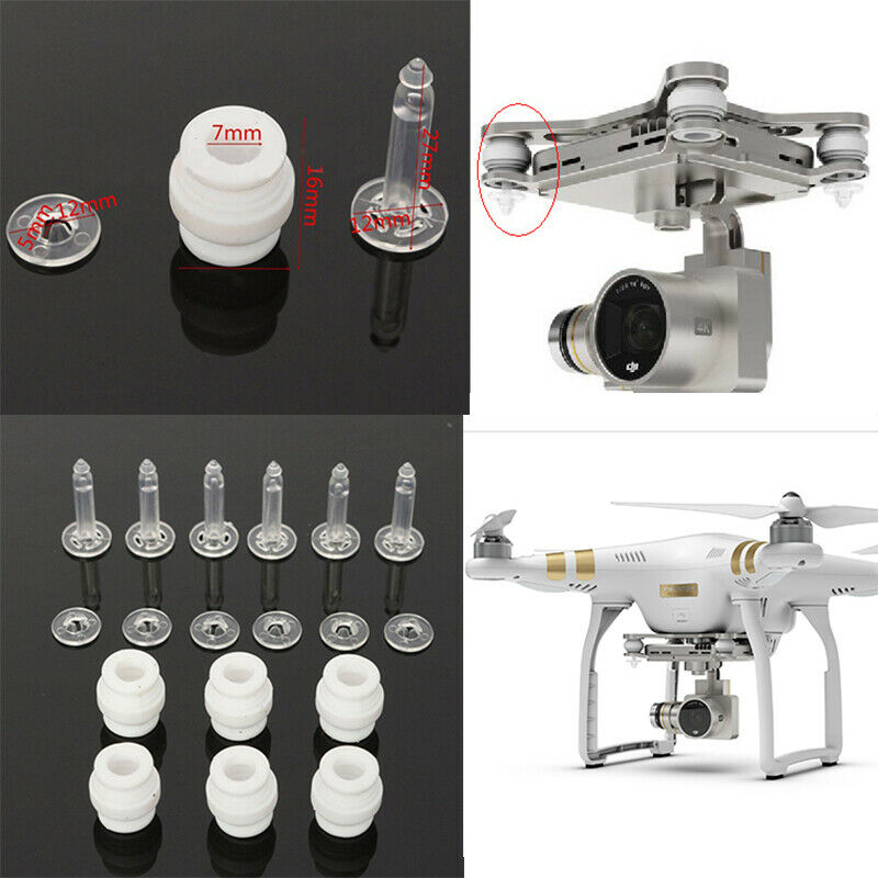 6Pcs Damping Bumper Rubber Ball + Anti-drop Pin Set for DJI Phantom 3 Camera