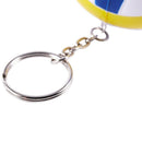 Yellow White Blue 6cm Dia Volleyball Decor Link Chain Keyring