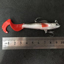4Pcs/lot Lead Head Soft Lures Long Tail Pesca Sharp Hook Soft Bait 10cm 9.3g MO