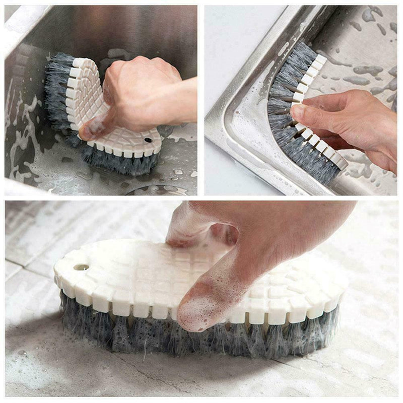 1* Bendable Cleaning Brush Dual Kitchen Floor Cleaner Bathrsh Tile Tools O1A9