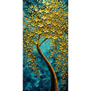 DIY Diamond Painting Golden Flower Tree Full Round Rhinestone Picture Decor