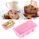Silicone Bakeware Mould Bread Loaf Pan Tin Bake Bread Baking DIY Tools Pink J1B6
